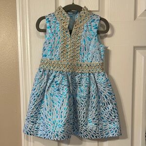 Lilly Pulitzer Girl's Mini Franci Dress Bermuda Blue